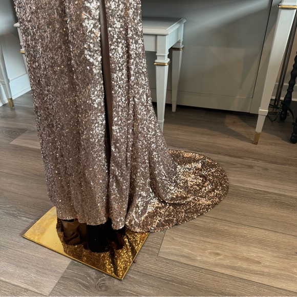 Sherri Hill Sweetheart Sequin Gown: Canary Yellow Gems - Picture 14 of 15